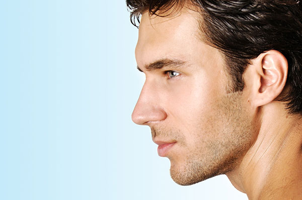 Profile of man with straight nose - Rhinoplasty Procedure