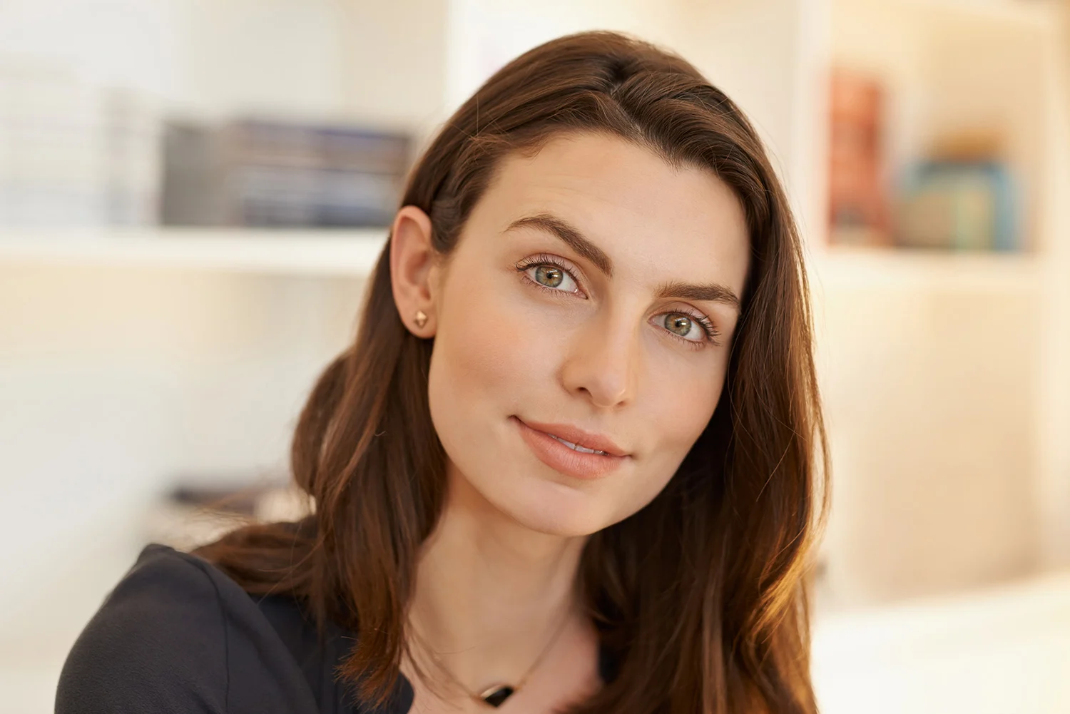 Natural facial contour after facial liposuction procedure